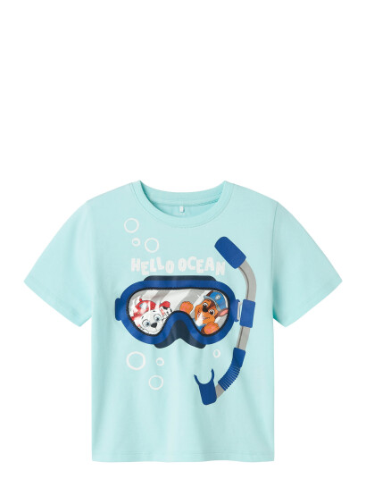 name it Nmmmorish Paw Nreg Ss Top Cplg Blue 86