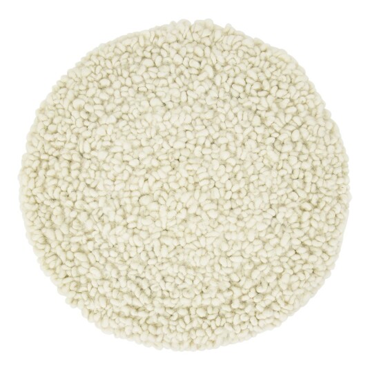 Afroart  Sittepute ullfilt 37 cm hvit