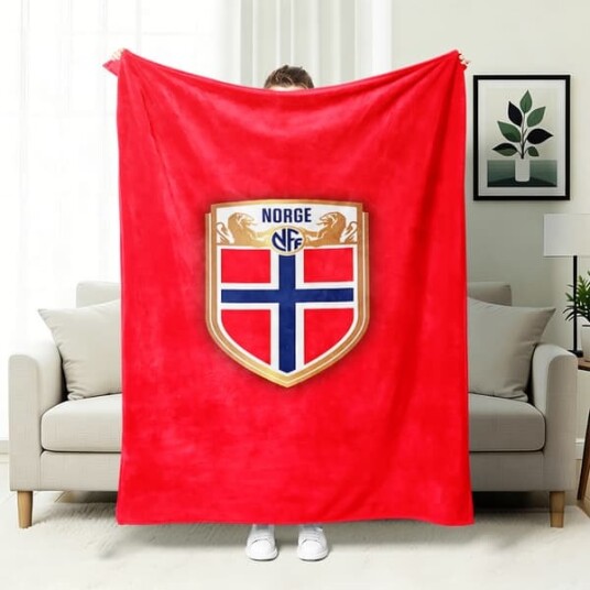 2026 Verdenscup Norge Flagg Fotballfan Støtte Flanellteppe