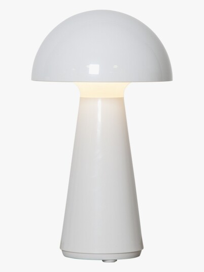 Star Trading Mushroom Bordlampe Hvit oppladbar 3-trinns funksjon 1650443-01-118 1731327-01-0