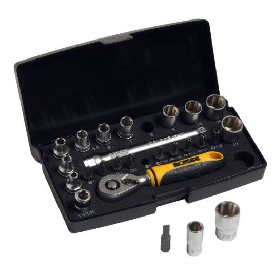 Ironside 244002 Pipenøkkelsett 25 deler, 1/4", Håndverktøy Ironside 244002 Pipenøkkelsett 25 deler, 1/4", Håndverktøy