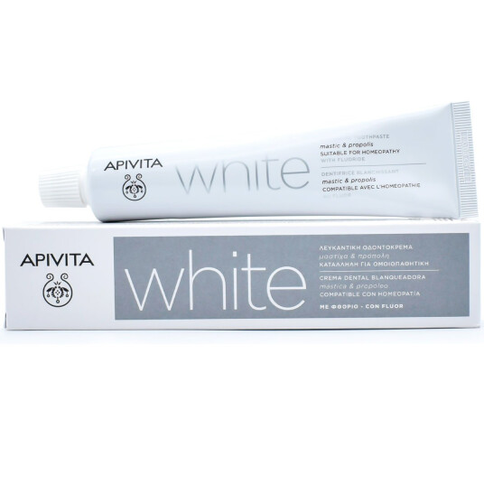 Natural Whitening Tannkrem APIVITA White Mastic Propolis 75 ml