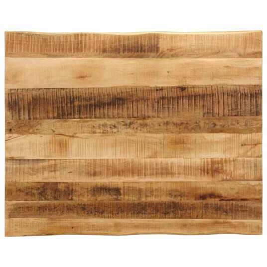 Bordplate naturlig kant 110x80x2,5 cm grovt heltre mangotre 370677