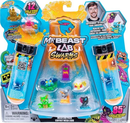 MrBeast Lab Swarms Mega Lab Samlesett - 12X Mini-figurer - Fra 5 År