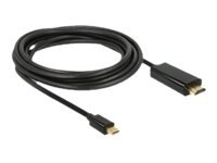 Delock - Adapterkabel - Mini DisplayPort hann til HDMI hann - 3 m - svart