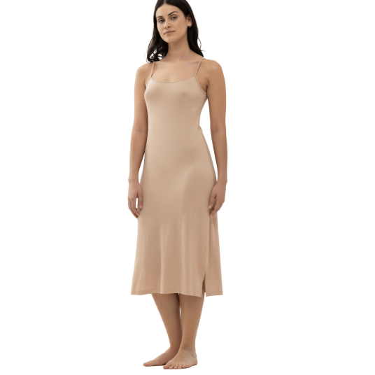 Mey Emotion Long Body Dress Beige 38 Dame