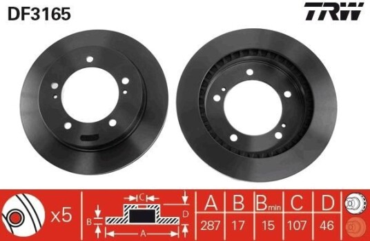 Bremseskive TRW DF3165