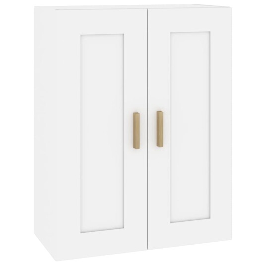 vidaXL Veggskap hvit 69,5x32,5x90 cm konstruert tre
