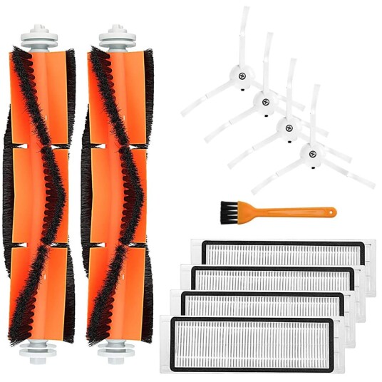 INF Tilbehørssett for Xiaomi Roborock E4 S5 S50 S51 S55 11 deler 2 hovedbørster 4 sidebørster,4 filter,1 børster INF Tilbehørssett for Xiaomi Roborock E4 S5 S50 S51 S55 11 deler 2 hovedbørster 4 sidebørster,4 filter,1 børster