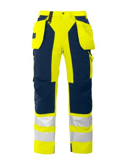 ProJob 6506 Håndverksbukse Kl 2 Oransje/Marine C48