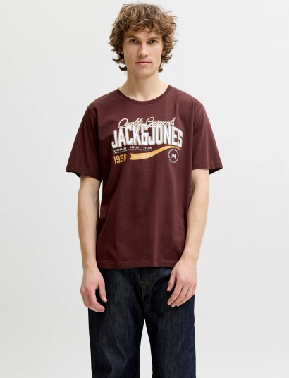 Jack & Jones Jjelogo Tee Ss O Neck 2 Col Aw26 Sn Brown M