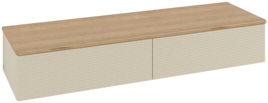 Villeroy & Boch Villeroy & Boch Antao Sideskap 160x50x26,8 cm u/lys Grå Matt/Eik Villeroy & Boch Villeroy & Boch Antao Sideskap 160x50x26,8 cm u/lys Grå Matt/Eik