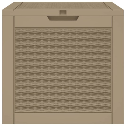 vidaXL Hageoppbevaringsboks lysebrun 55,5x43x53 cm polypropylen