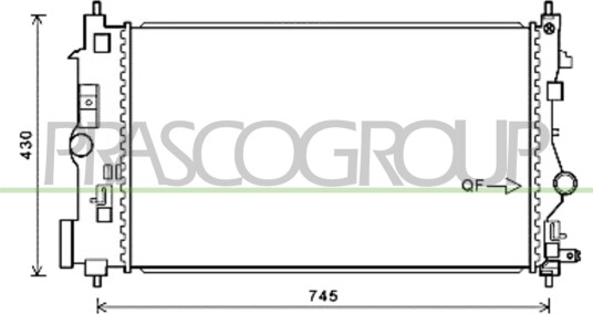 PRASCO OP416R007 Radiator motorkjøling