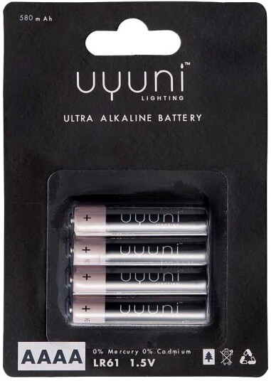 Uyuni AAAA Alkalisk Batteri 4-pakning 600 mAh - Universale Batterier