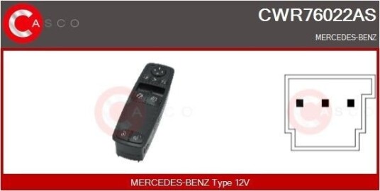 CASCO CWR76022AS Bryter, vindusheis CASCO CWR76022AS Bryter, vindusheis
