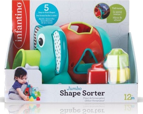 Infantino 306912 Sorterer Med Klosser Elefant