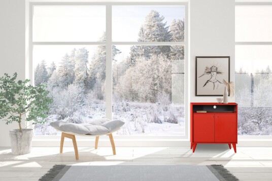 Friedrich Kommode 73 cm Rød