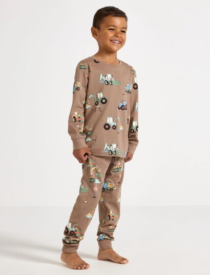 Lindex Pyjama Set Khaki green 110/116