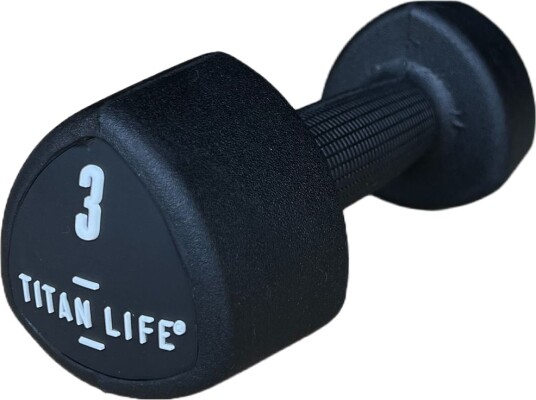 Titan LIFE PRO Dumbbell Aerobic Gummi, Selges Enkeltvis, Manualer Vekt 3 kg