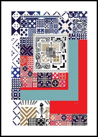 Portugese Abstract Pattern Plakat Plakat / 70x100cm