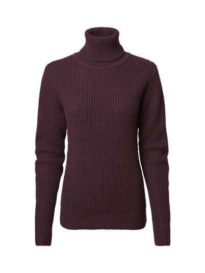 Chevalier Cherry Rollneck Wool Pullover Women Wine Red 44W