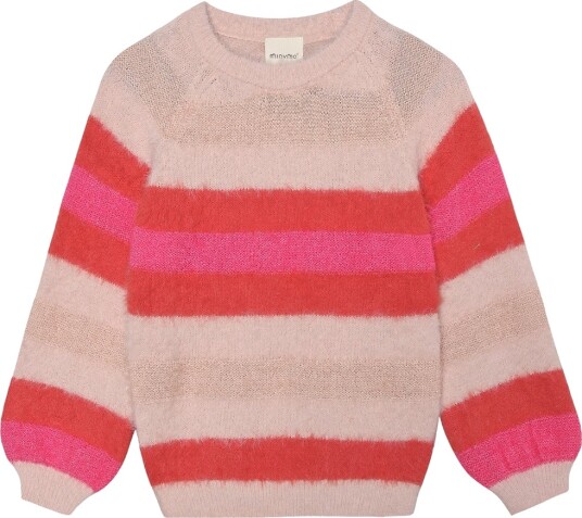 Minymo Genser   Strikk   Peach Pisk   Minymo   2 år (92)   Genser Rosa Rød