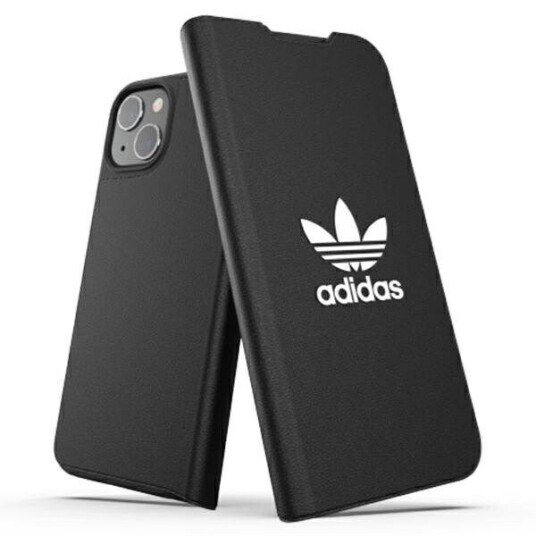 Adidas Trefoil Flip-deksel for iPhone 13 med Kortholder - Svart Adidas Trefoil Flip-deksel for iPhone 13 med Kortholder - Svart