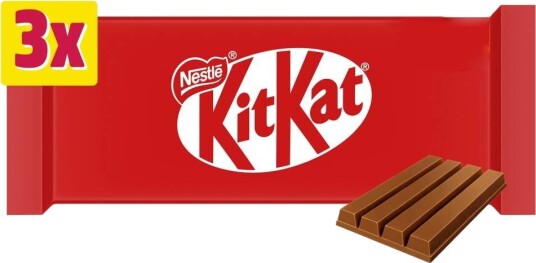 3-Pack KitKat 4 Fingers Sjokolade 124,5 gram