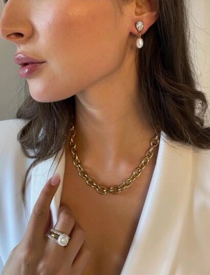 Bud to rose Soho Chain Necklace Gold Gold 