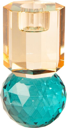 C"est Bon Crystal Candle Holder Blue H 10.5CM