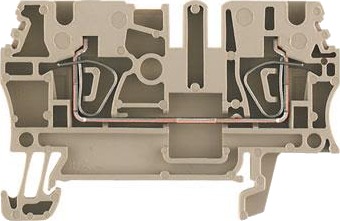 Weidmüller ZDU 2.5 Gjennomgangsradsplint beige 0,5–4 mm² 24 A Lengde: 59,5 mm Elfordeling & strømforsyning