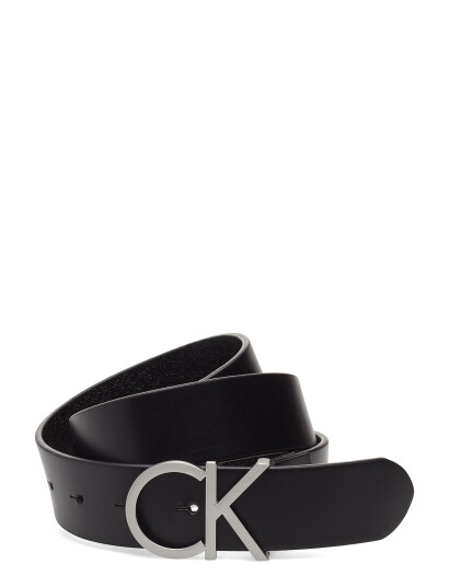Calvin Klein Ck Adj.logo Belt 3.5Cm - Black - 80