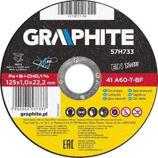 GRAPHITE 57H733 Mellomleggsskive vinkelsliper