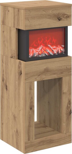 vidaXL Elektrisk peis Artisan eik 35 x 30 x 86 cm Konstruert tre