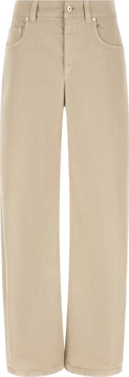 Brunello Cucinelli Dame Jeans Beige S,