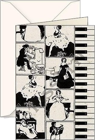 Tassotti Gratulasjonskort B6 + Konvolutt Pianoforte