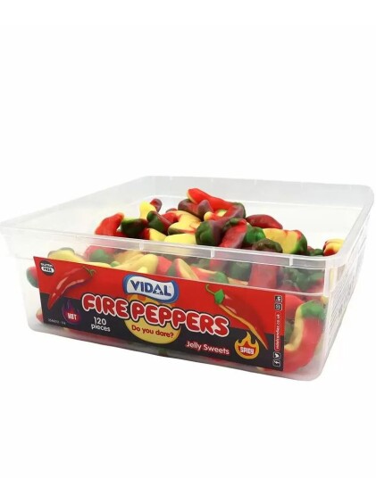 Vidal Fire Peppers Vingummiog Gelegodteri med Spicy og Hot Fruktsmak 780 gram