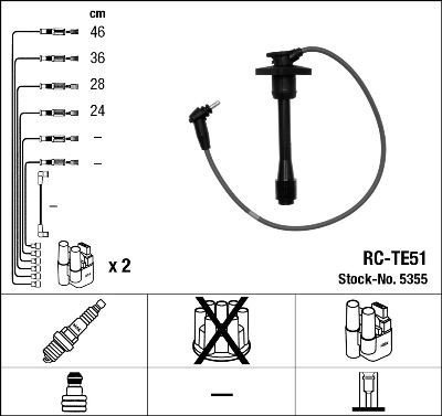 Tennplugg kabelsett NGK 5355