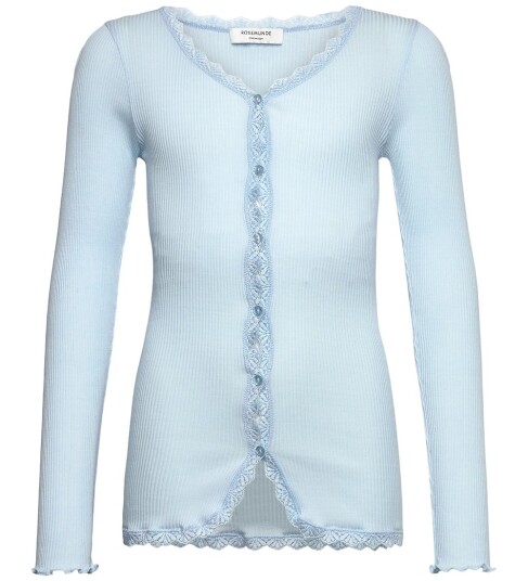 Rosemunde Cardigan Rib RkBalta Nantucket Blue m. Blonder Rosemunde 8 år 128 Cardigan Blå
