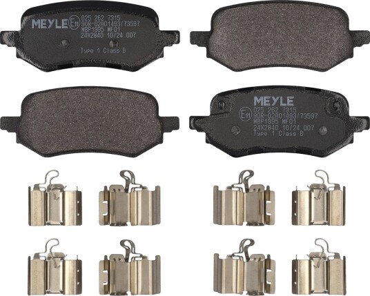 Bremseklosser sett MEYLE 025 262 7315