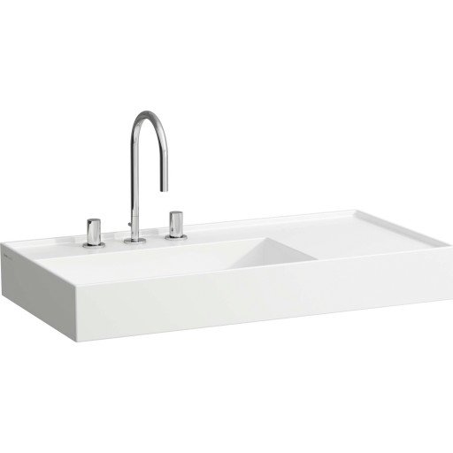 Kartell Laufen servant, 90x46 cm, venstre, hvit