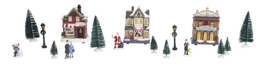 KULZ JULELANDSBYHUS 3 STK KUVIL3XHOUSES