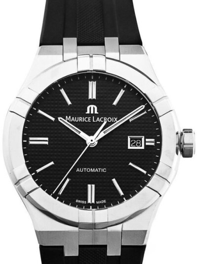 Maurice Lacroix Herreklokke AI6008 SS000 330 2 Aikon Sort/Gummi Ø42 Maurice Lacroix Herreklokke AI6008 SS000 330 2 Aikon Sort/Gummi Ø42