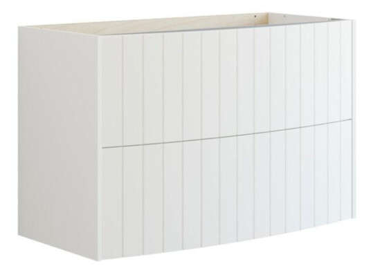 Dansani Inzo Vintage Rillet Servantskap Buet Hvit Matt / 100cm