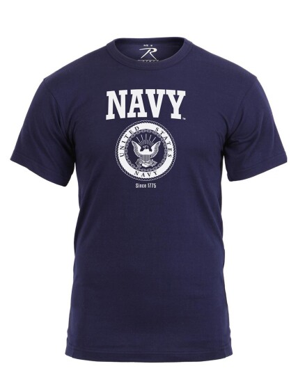 Rothco US Navy Emblem T skjorte i marineblå Blå