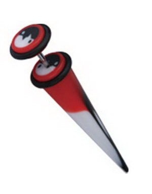 Big Needle Red/Black/White Fake Piercing