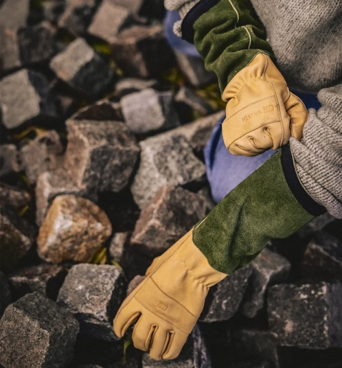 Hestrajob Gardener"s Gauntlet Glove Yellow 10