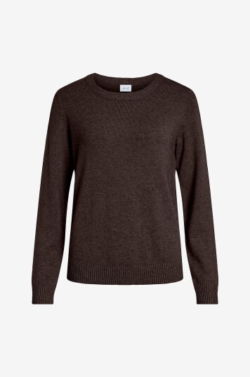 Vila Pullover viRil L/s O neck Knit Top Brun Vila Pullover viRil L/s O neck Knit Top Brun