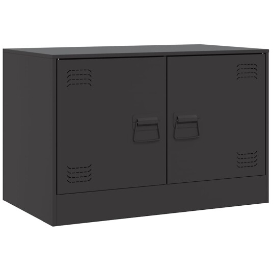 TV-benker 2 stk svart 67x39x44 cm stål